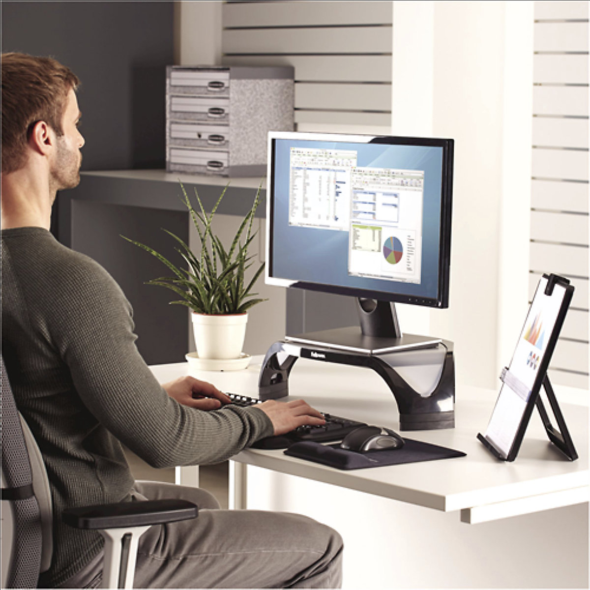 Fellowes Smart Suites Adjustable Monitor Riser