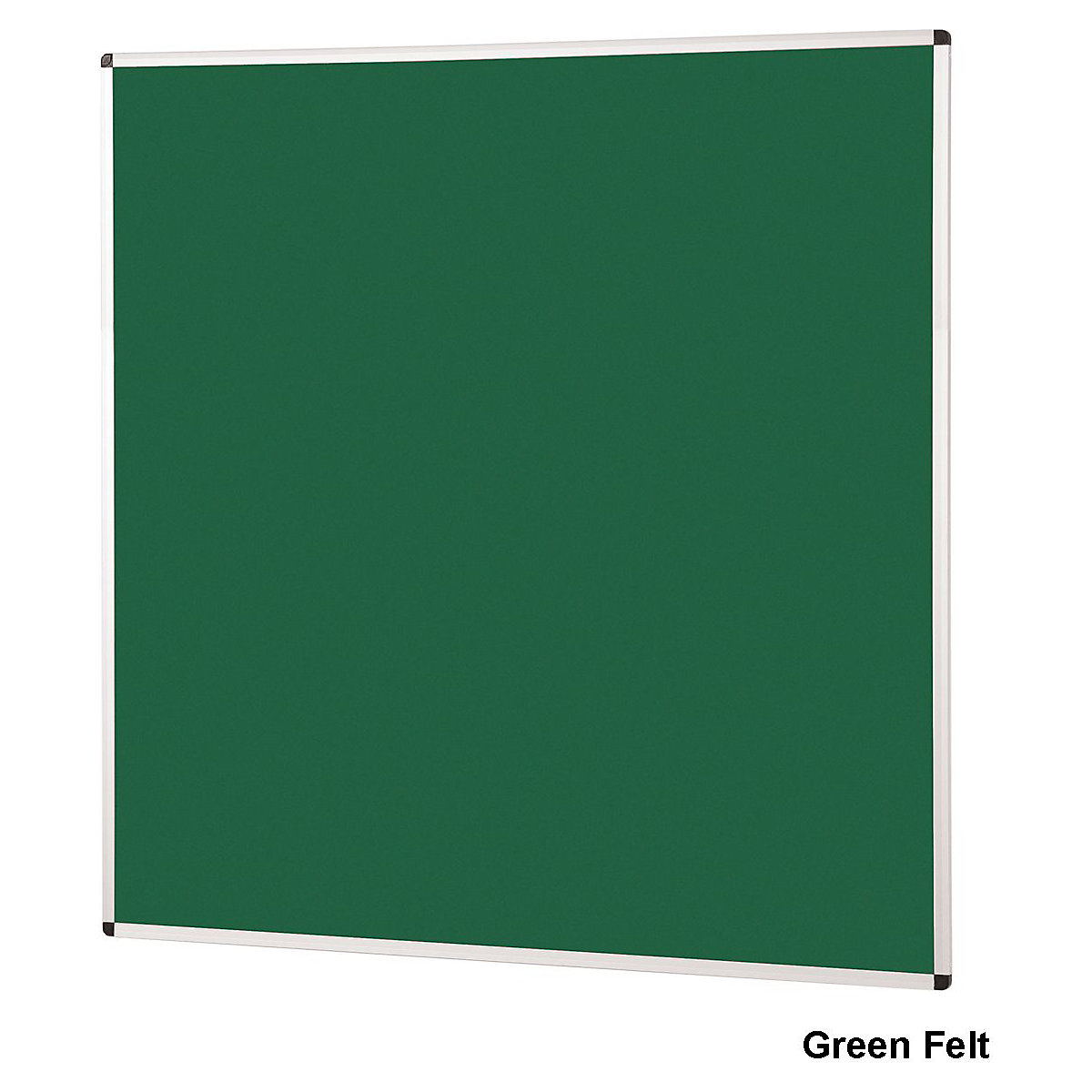 Aluminium Framed Felt Noticeboard 1200 x 1200 mm, Aluminium Framed Felt Noticeboard 1200 x 1200 mm, Aluminium Framed Felt Noticeboard | Green Felt | 1200 x 1200 mm-4