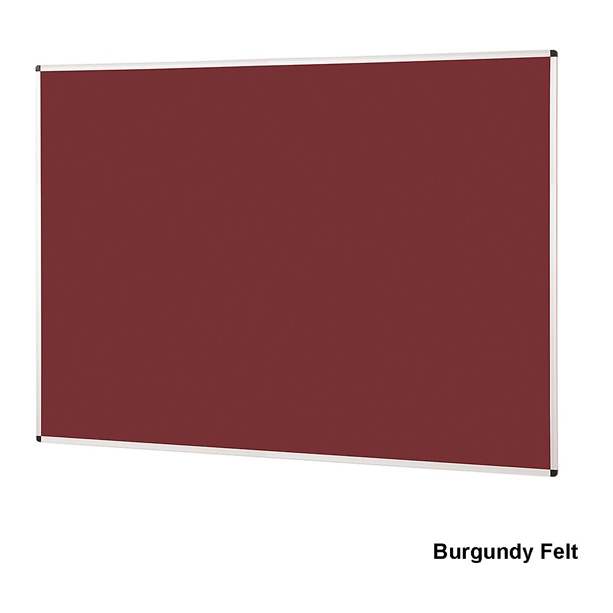 Aluminium Framed Felt Noticeboard 1200 x 1500 mm, Aluminium Framed Felt Noticeboard 1200 x 1500 mm, Aluminium Framed Felt Noticeboard | Burgundy Felt | 1200 x 1500 mm-2