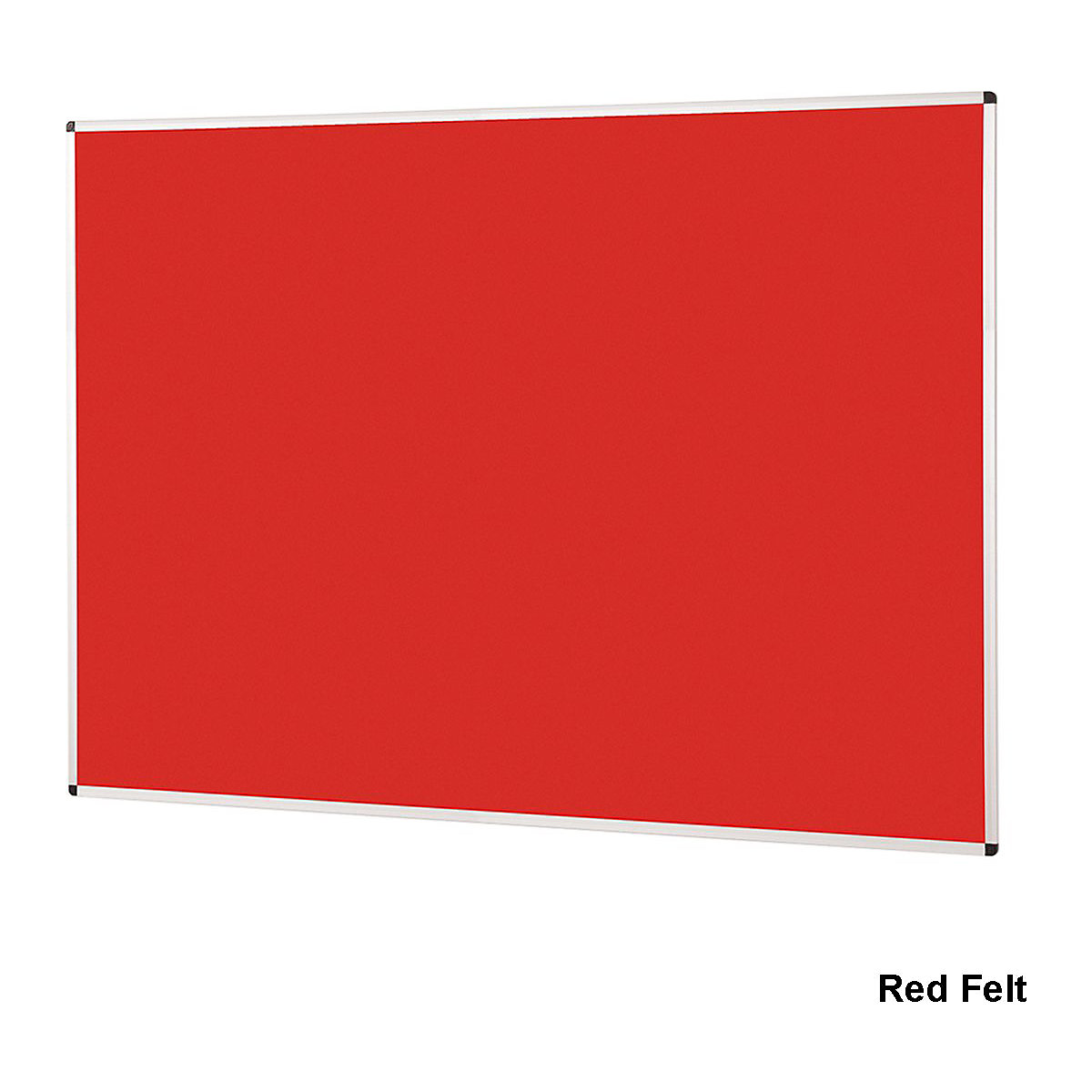 Aluminium Framed Felt Noticeboard 1200 x 1500 mm, Aluminium Framed Felt Noticeboard 1200 x 1500 mm, Aluminium Framed Felt Noticeboard | Red Felt | 1200 x 1500 mm-3