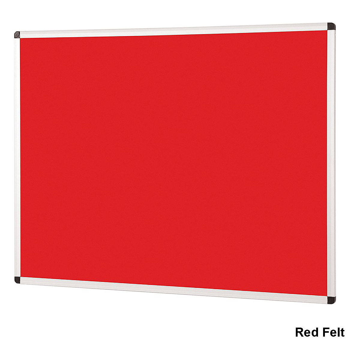 Aluminium Framed Felt Noticeboard 600 x 900 mm, Aluminium Framed Felt Noticeboard 600 x 900 mm, Aluminium Framed Felt Noticeboard | Red Felt | 600 x 900 mm-4