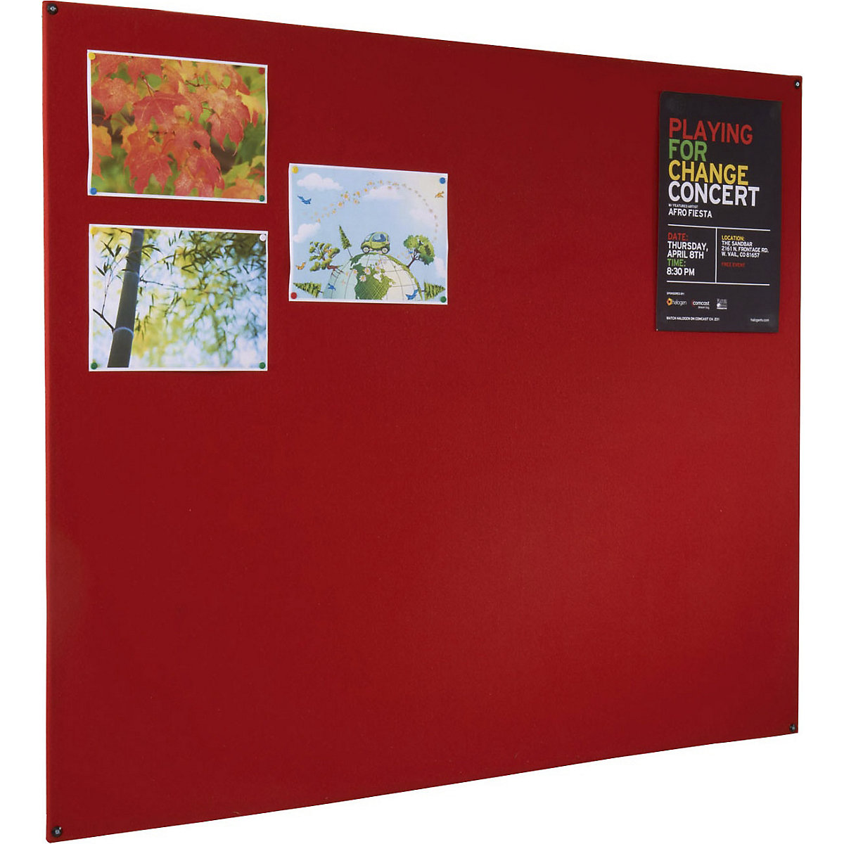 Eco-Friendly Frameless Felt Covered Noticeboard