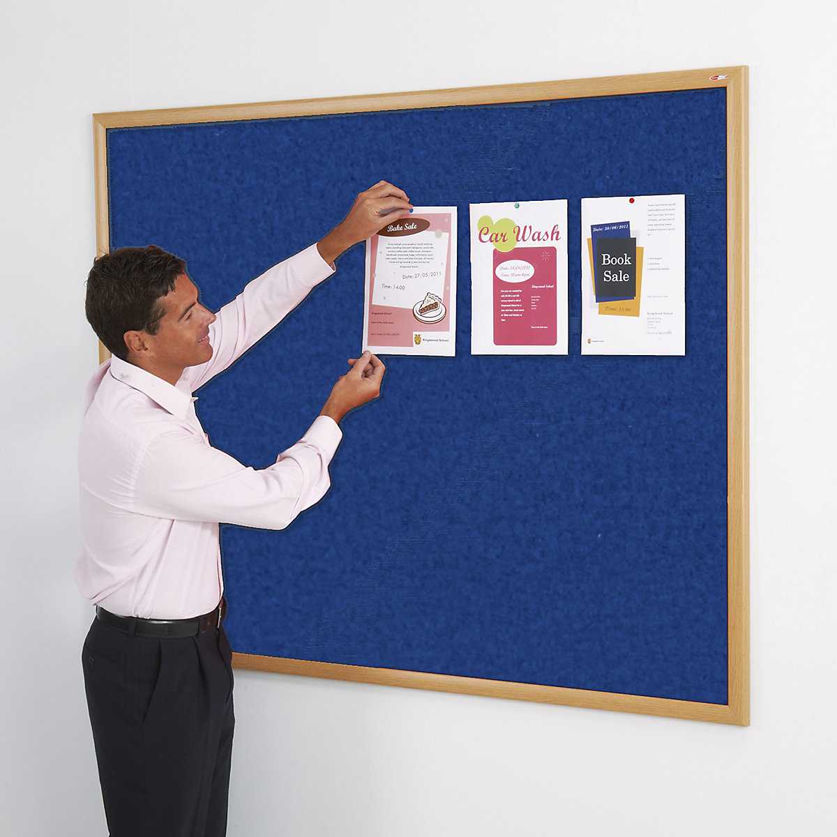 Eco-Friendly Light Oak Framed Noticeboards