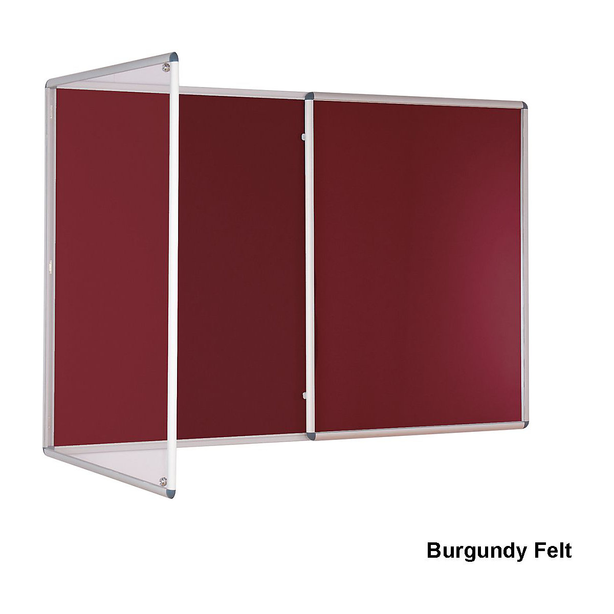 Lockable Tamperproof Felt Notice Board 1200 x 2400 mm