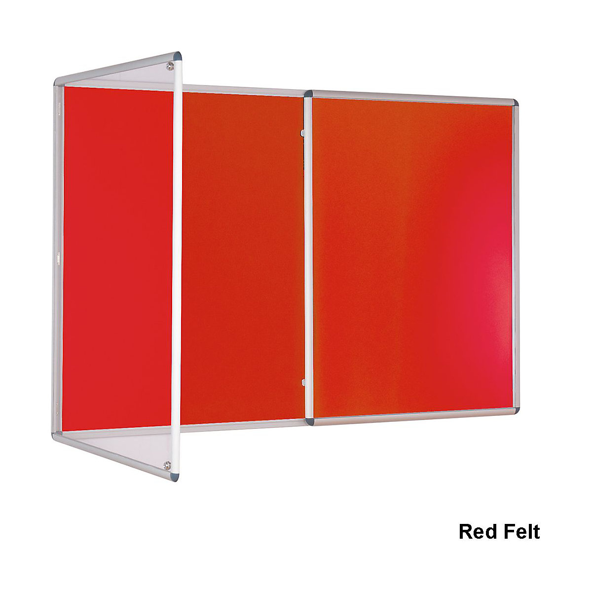 Lockable Tamperproof Felt Notice Board 1200 x 2400 mm, Lockable Tamperproof Felt Notice Board 1200 x 2400 mm, Lockable Tamperproof Felt Notice Board | 1200 x 2400 mm | Red Felt-2