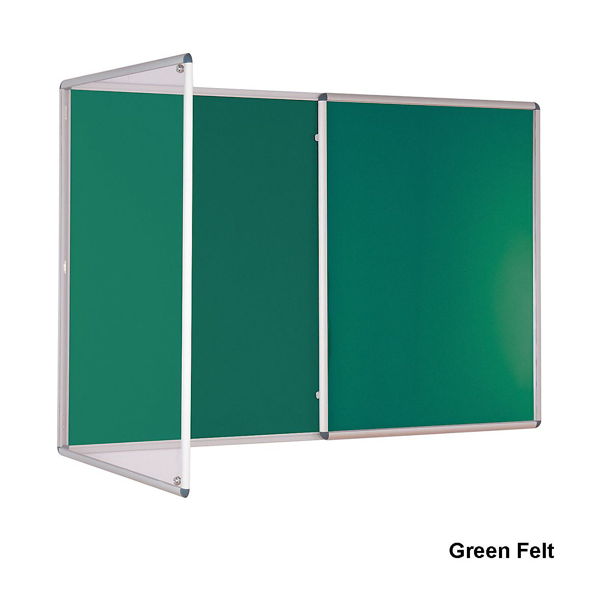 Lockable Tamperproof Felt Notice Board 1200 x 2400 mm, Lockable Tamperproof Felt Notice Board 1200 x 2400 mm, Lockable Tamperproof Felt Notice Board | 1200 x 2400 mm | Green Felt-3