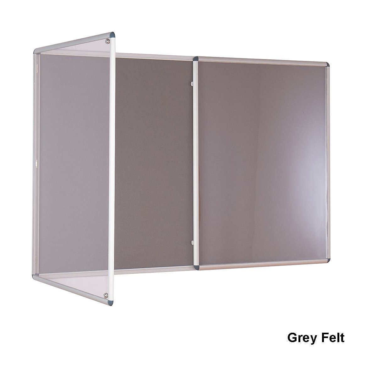 Lockable Tamperproof Felt Notice Board 1200 x 2400 mm, Lockable Tamperproof Felt Notice Board 1200 x 2400 mm, Lockable Tamperproof Felt Notice Board | 1200 x 2400 mm | Grey Felt-4