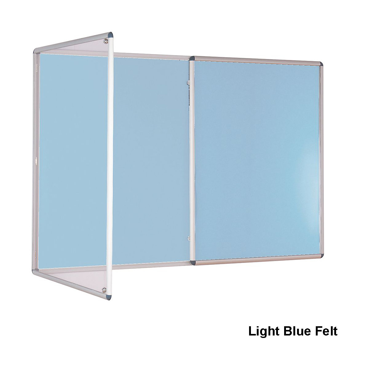 Lockable Tamperproof Felt Notice Board 1200 x 2400 mm, Lockable Tamperproof Felt Notice Board 1200 x 2400 mm, Lockable Tamperproof Felt Notice Board | 1200 x 2400 mm | Light Blue Felt-5