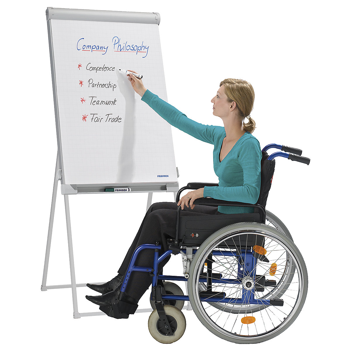 Magnetic Dry Wipe Flipchart Easel Deluxe (Product illustration 2)-1