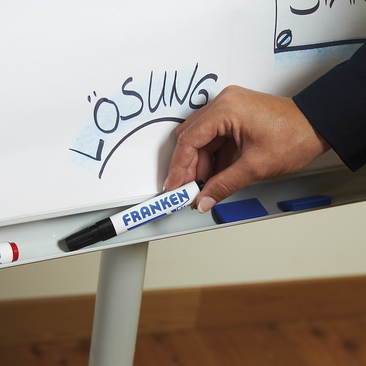 Magnetic Dry Wipe Mobile Flipchart Deluxe (Product illustration 5)-4