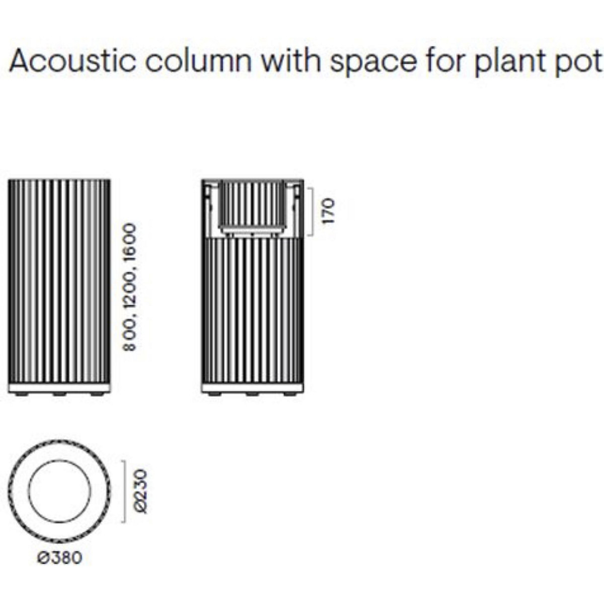 Nirvana PET Planter Acoustic Column (Product illustration 17)-16