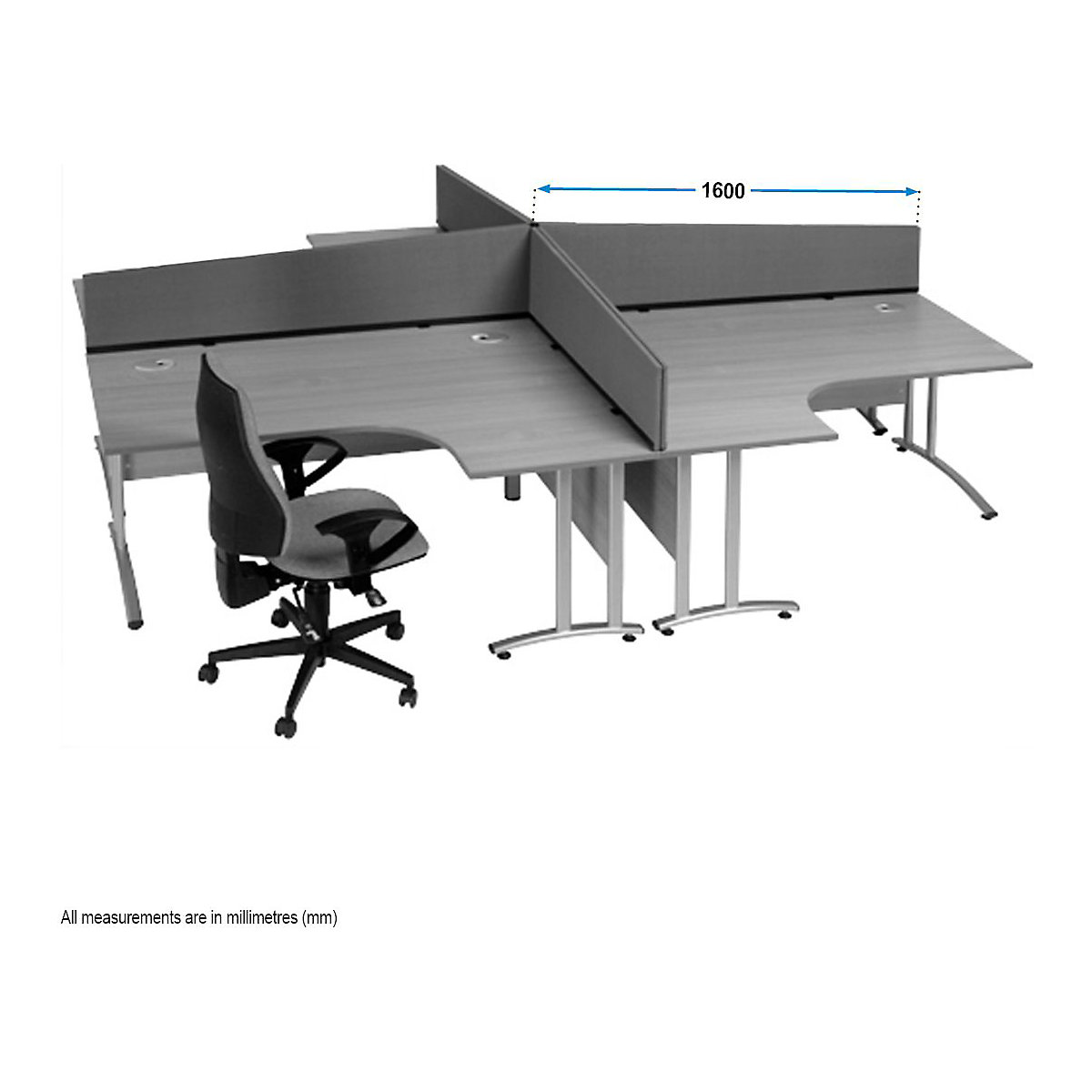 Desktop Partitions 300/390h x 1600w mm (Product illustration 13)-12