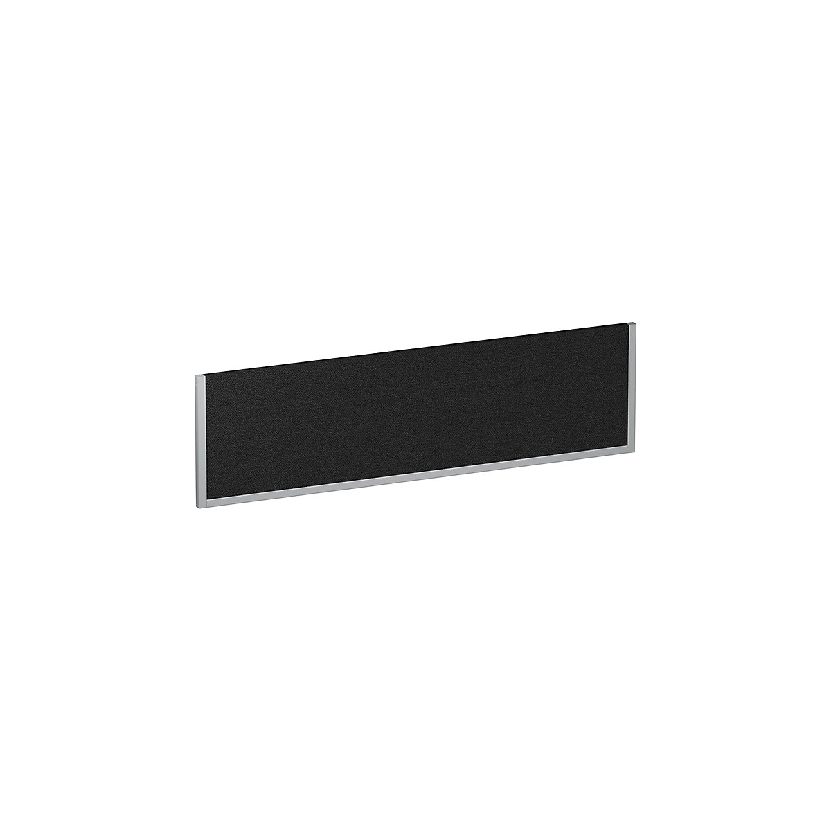 Evolve Straight Desktop Divider | Silver Frame