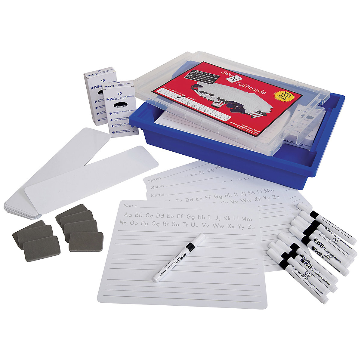 Show N Tell Flexible Laptop Drywipe Whiteboards - Class Packs