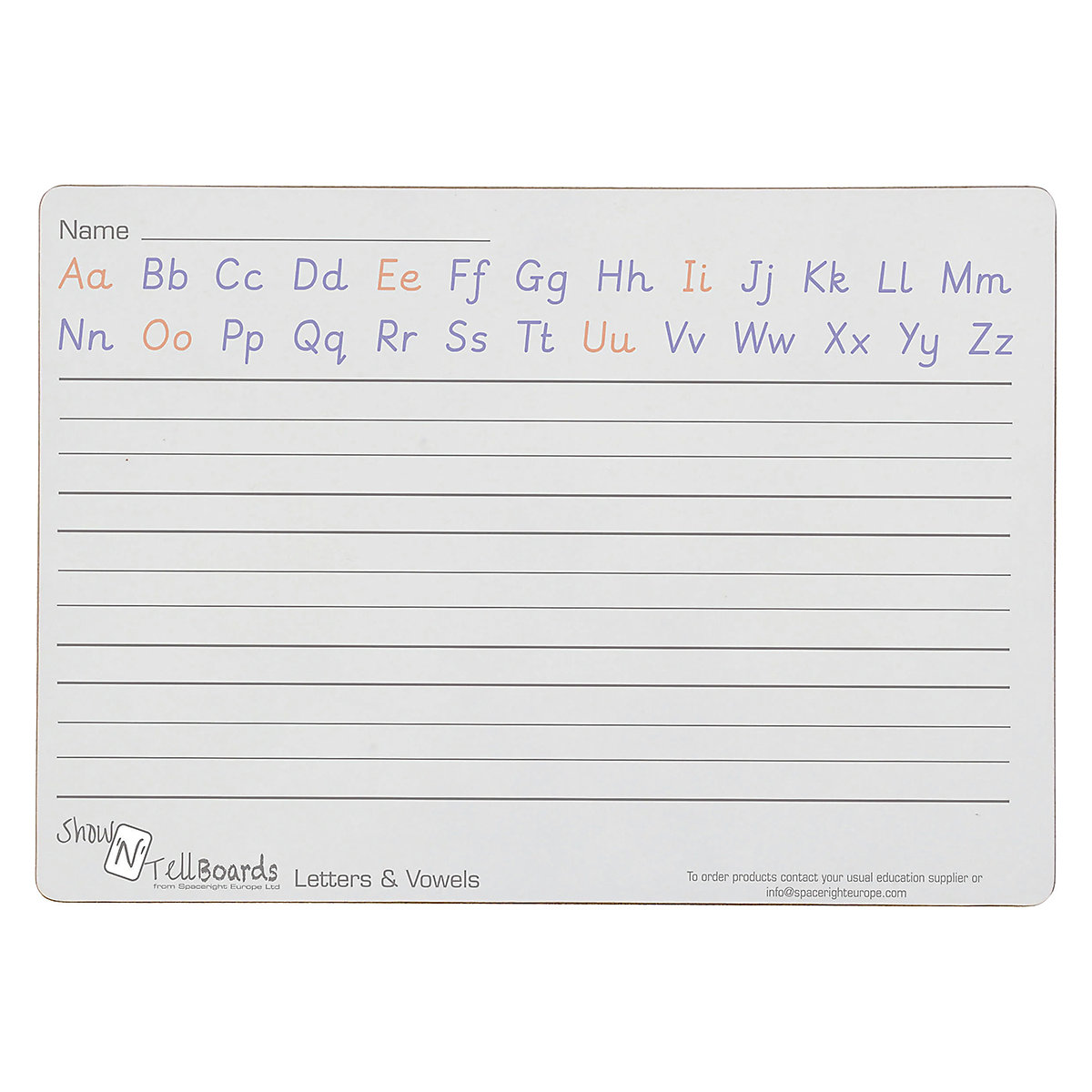 Show N Tell Rigid Laptop Drywipe Whiteboards - Multipacks, Show N Tell Rigid Laptop Drywipe Whiteboards - Multipacks, Show N Tell Rigid Laptop Drywipe Whiteboards - Multipacks  | Letter Vowels | Pack of 100-2
