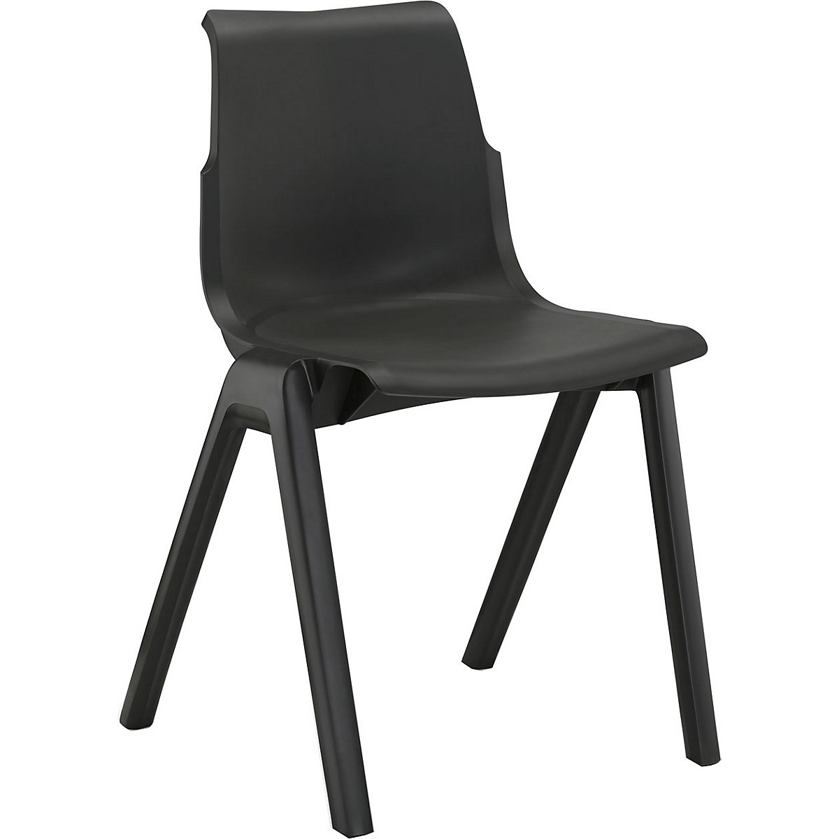100% Recycled Black ErgoStak Classroom Chair