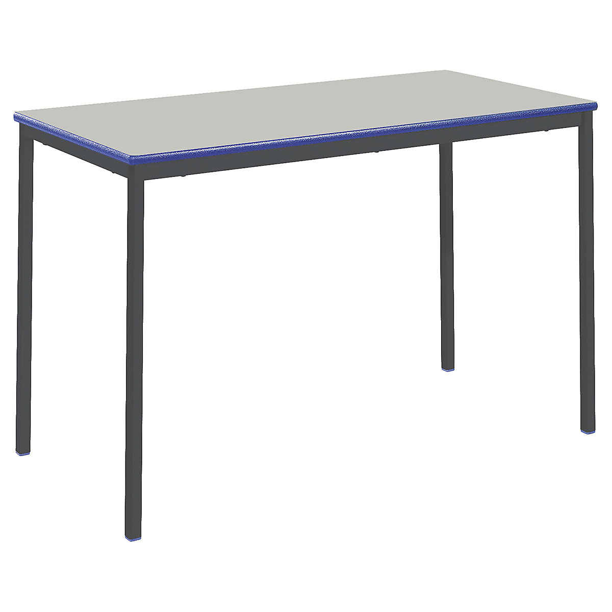 Fully Welded Rectangular Tables Classroom Table, Fully Welded Rectangular Tables Classroom Table, Fully Welded Rectangular Tables | Classroom Tables | 530H- 4-6 Years | 1200W | Blue PU Edge | Grey-14