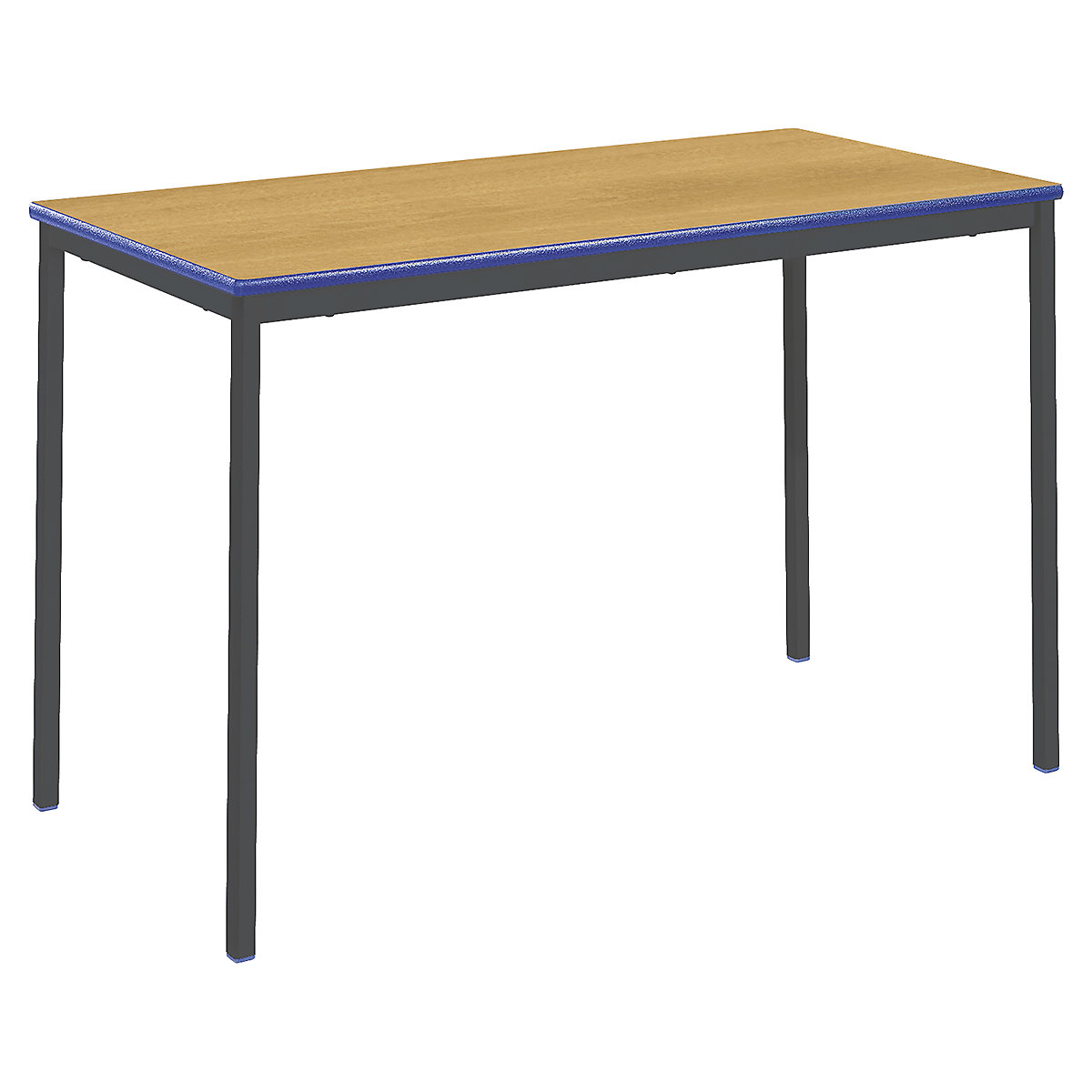 Fully Welded Rectangular Tables Classroom Table, Fully Welded Rectangular Tables Classroom Table, Fully Welded Rectangular Tables | Classroom Tables | 760H - 14 Years - Adult | 1200W | Blue PU Edge | Oak-1