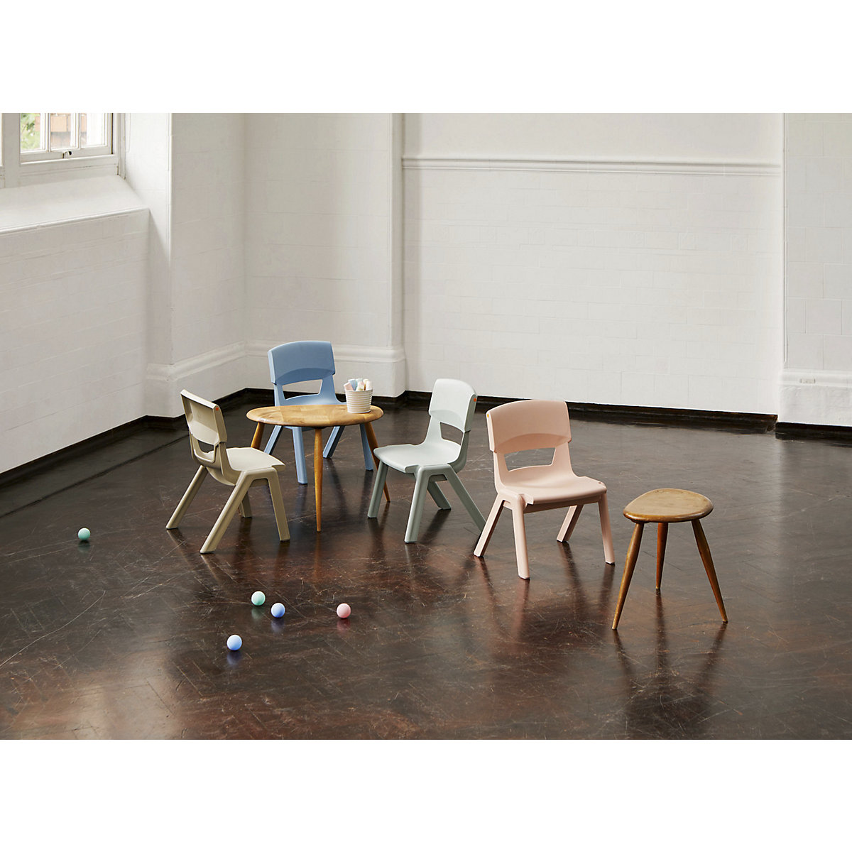 Postura Pastel Classroom Chairs (Product illustration 6)-5
