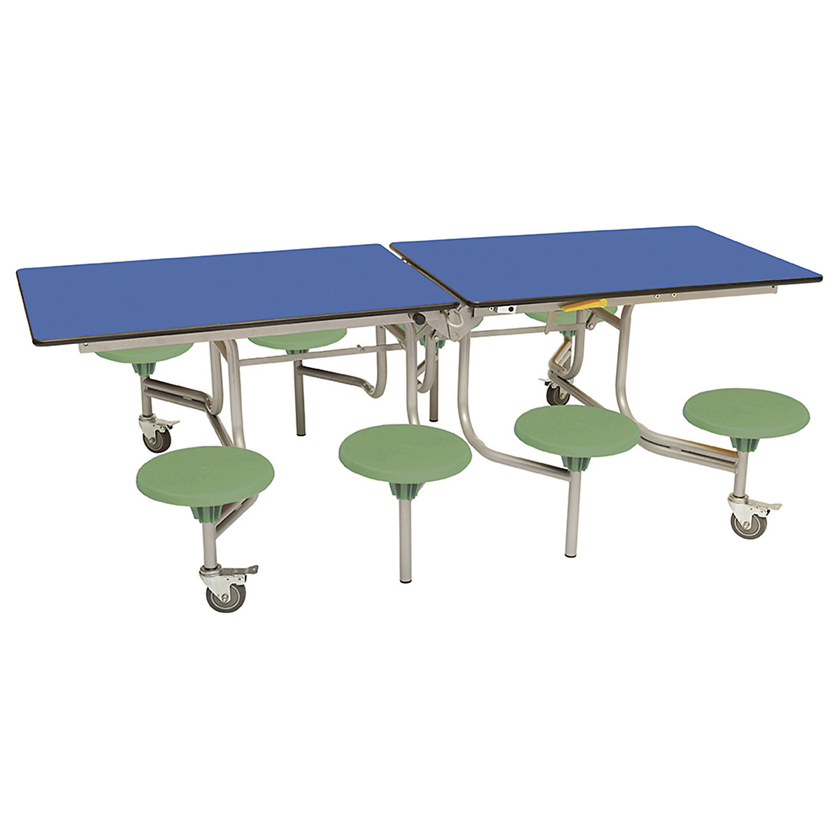 Classic Rectangular Mobile Dining Units Canteen Chair & Table Unit