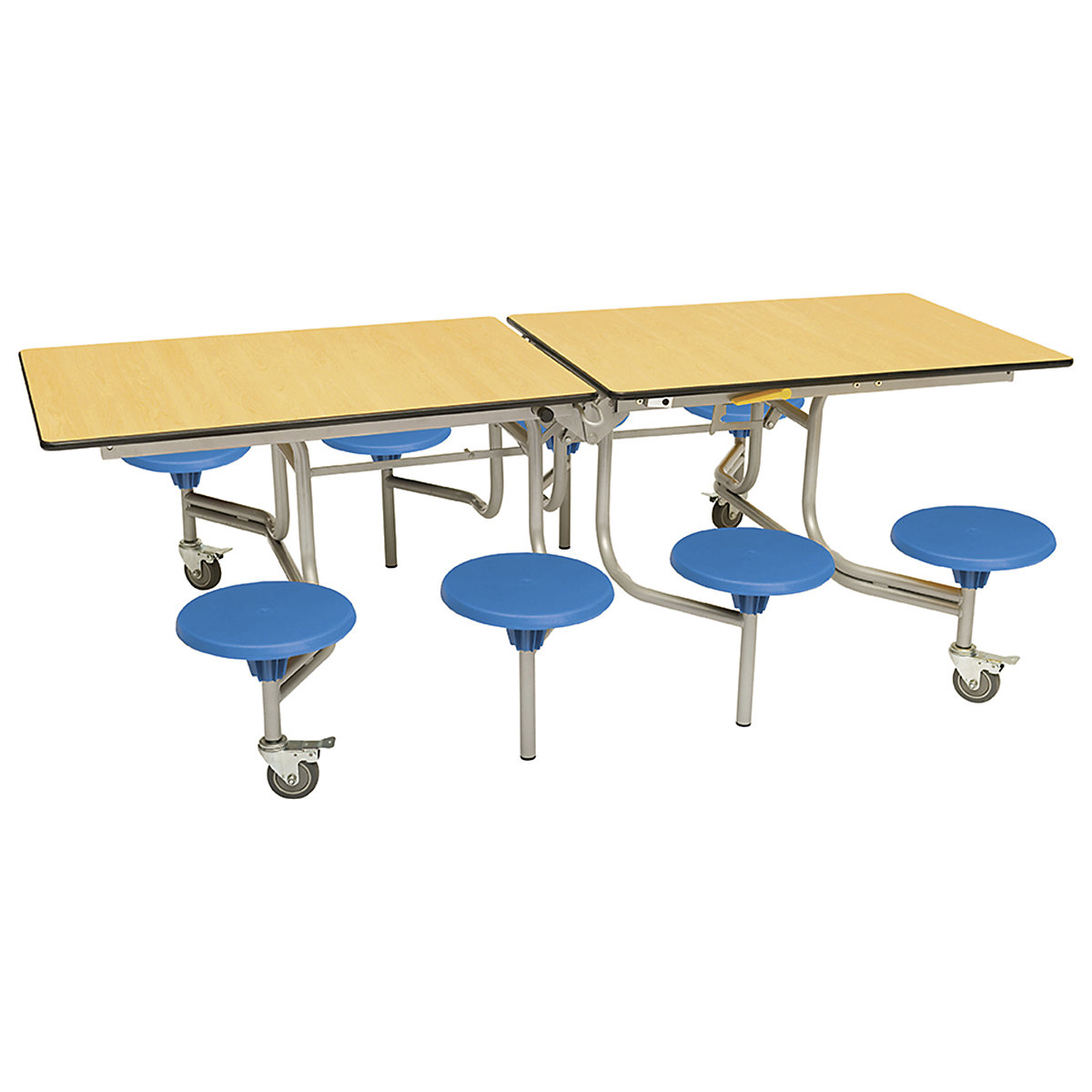 Classic Rectangular Mobile Dining Units Canteen Chair & Table Unit