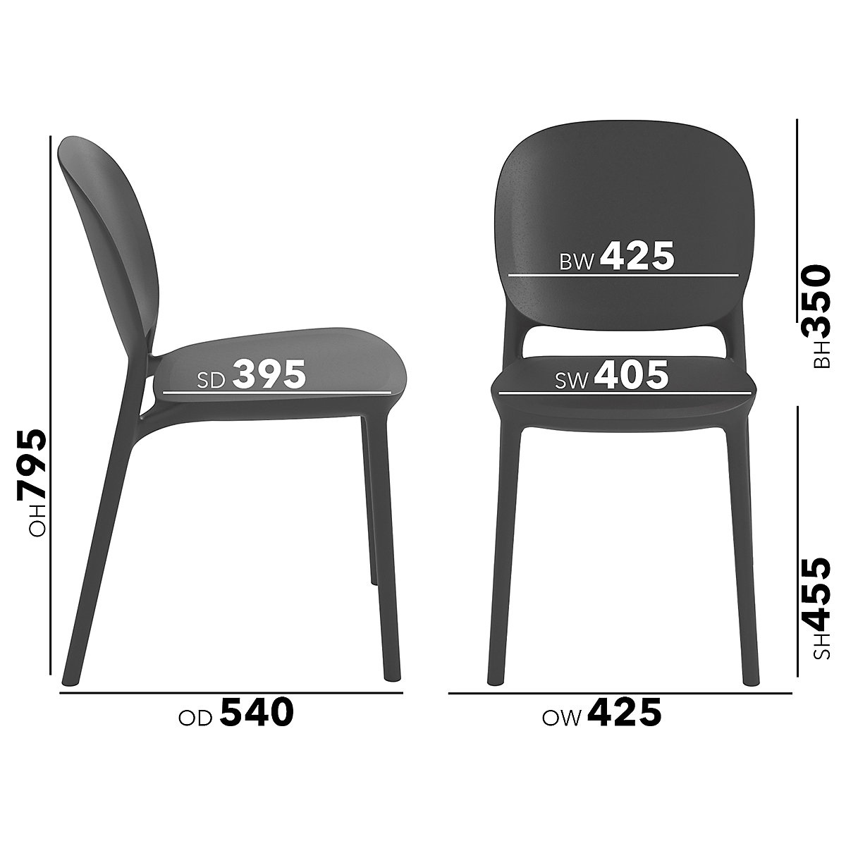 Dams Evergreen Eco Bistro Chair (Pack of 2) (Product illustration 12)-11