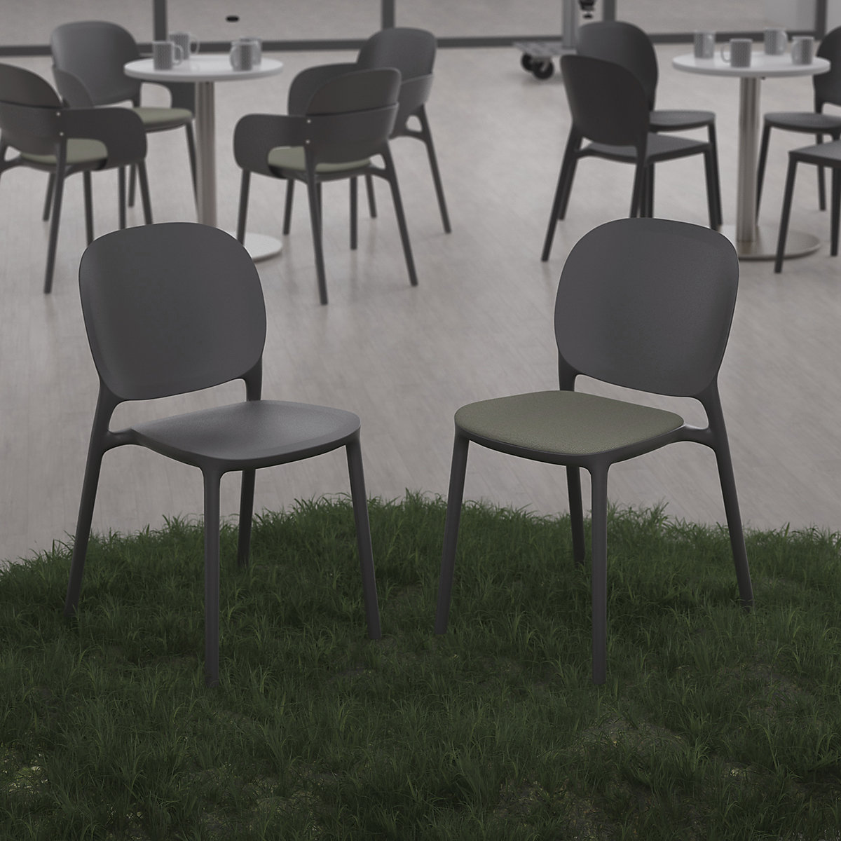 Dams Evergreen Eco Padded Bistro Chair (Pack of 2) (Product illustration 15)-14