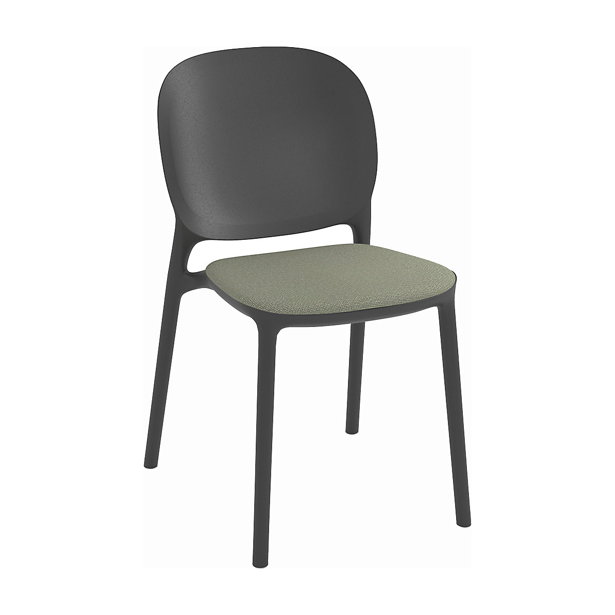 Dams Evergreen Eco Padded Bistro Chair (Pack of 2), Dams Evergreen Eco Padded Bistro Chair (Pack of 2), Evergreen Eco Padded Bistro Chair (pack of 2) | No Arms | Anthracite Grey | Signature-1