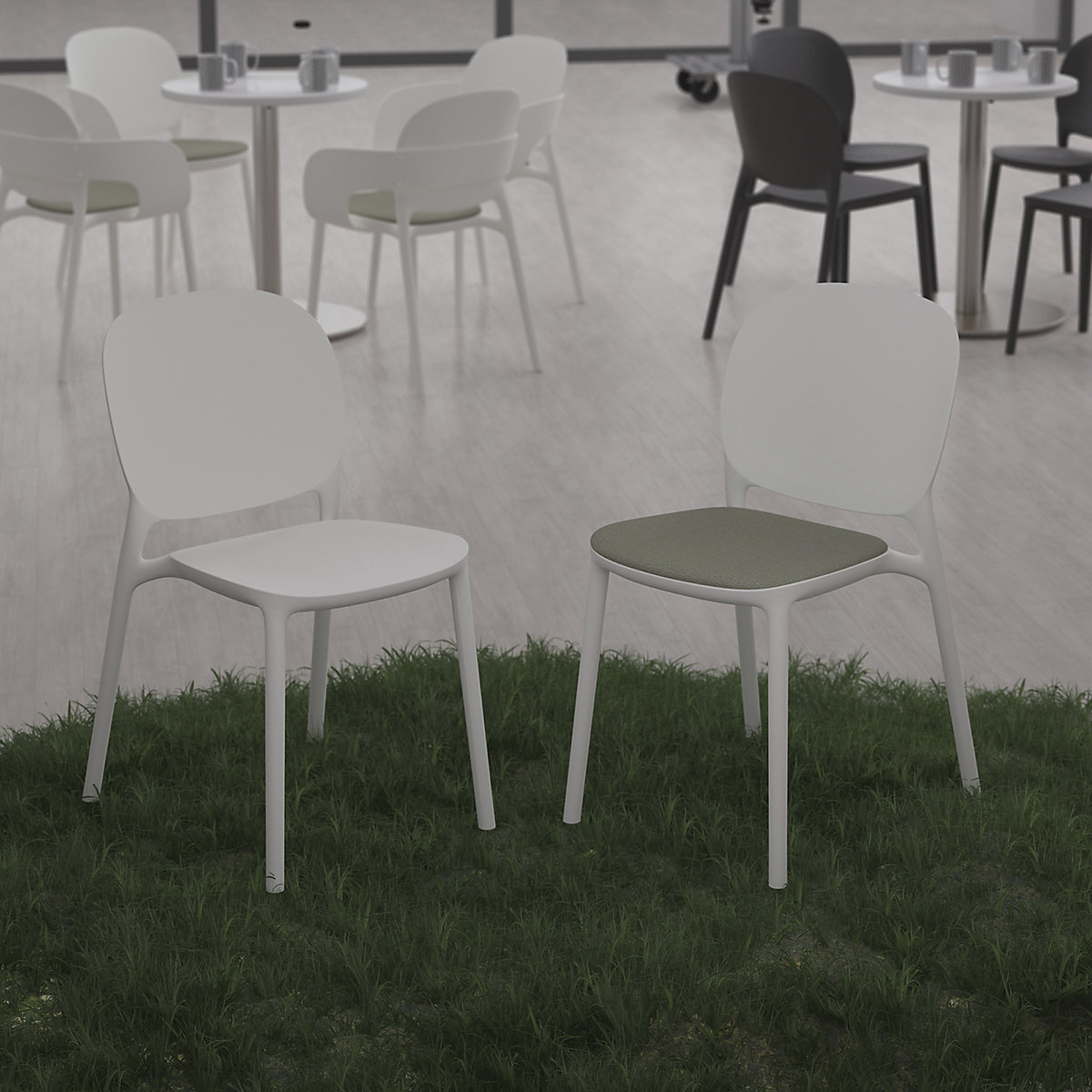Dams Evergreen Eco Padded Bistro Chair (Pack of 2) (Product illustration 16)-15