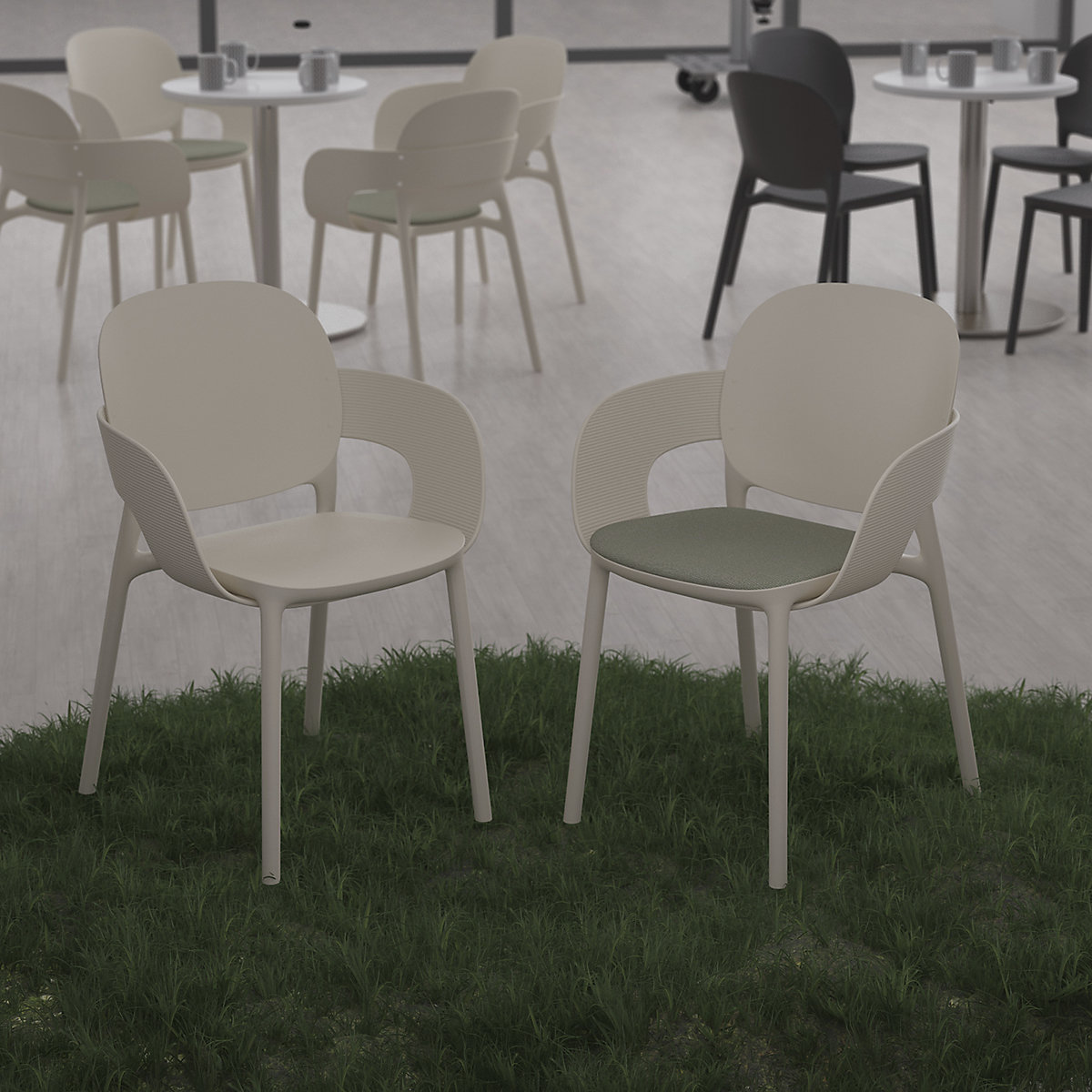 Dams Evergreen Eco Padded Bistro Chair (Pack of 2) (Product illustration 19)-18