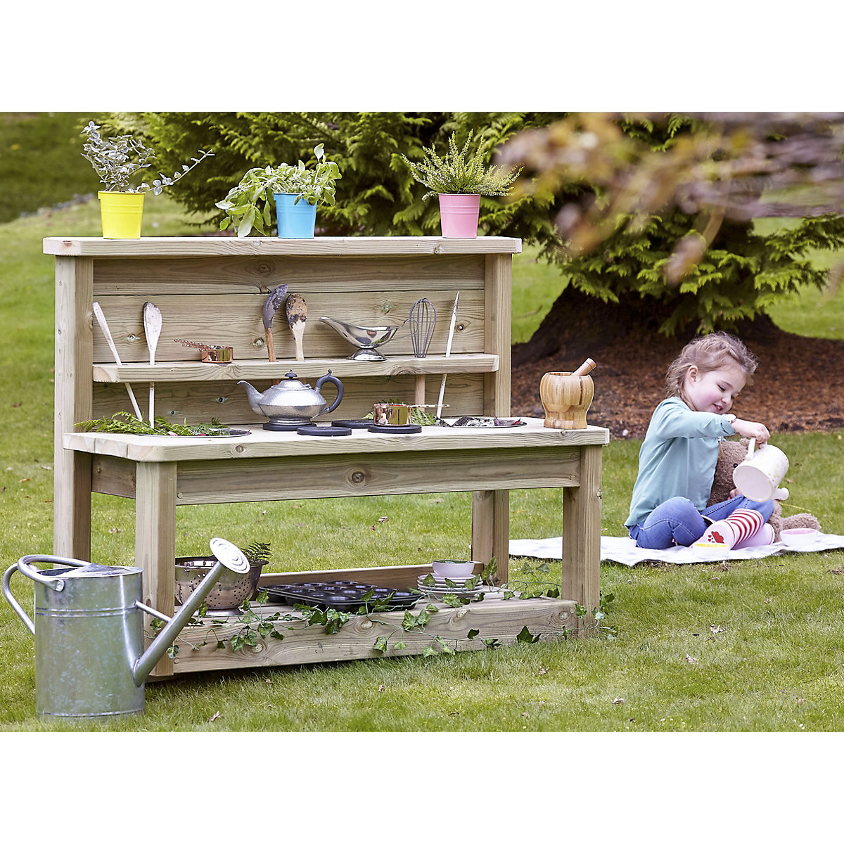 Millhouse Large Mud Kitchen Outdoor Furniture & Play (Product illustration 3)-2