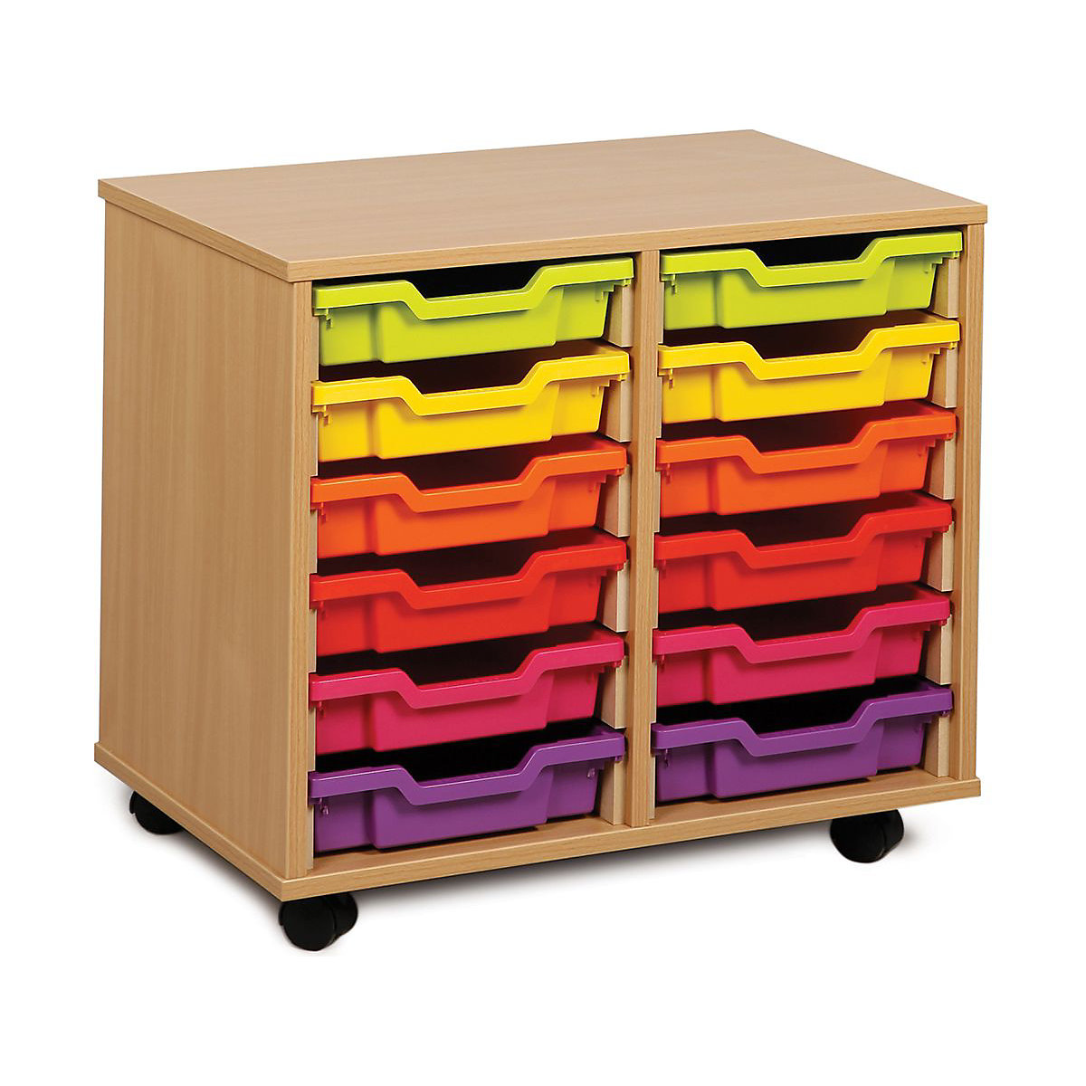 12 Single Tray Wooden Units