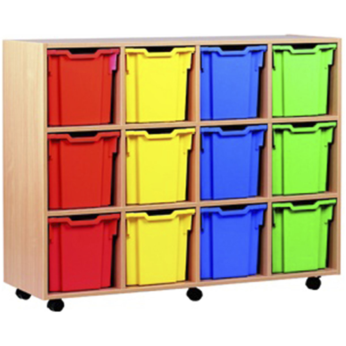 12 Tray Quad Mobile Storage