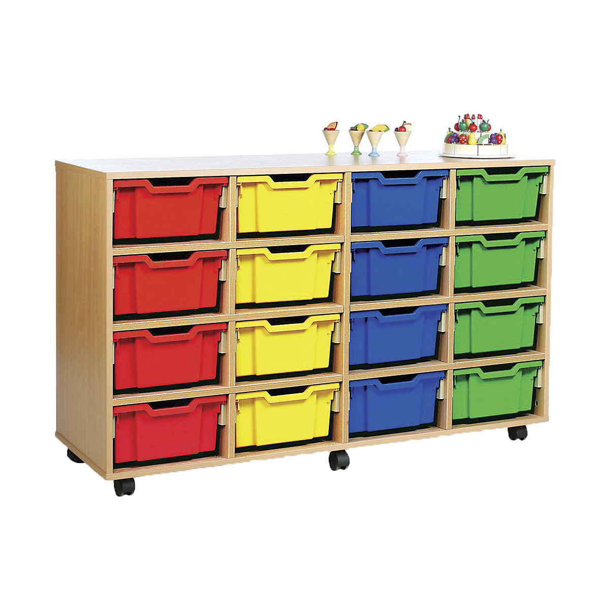 16 Double Tray Wooden Units