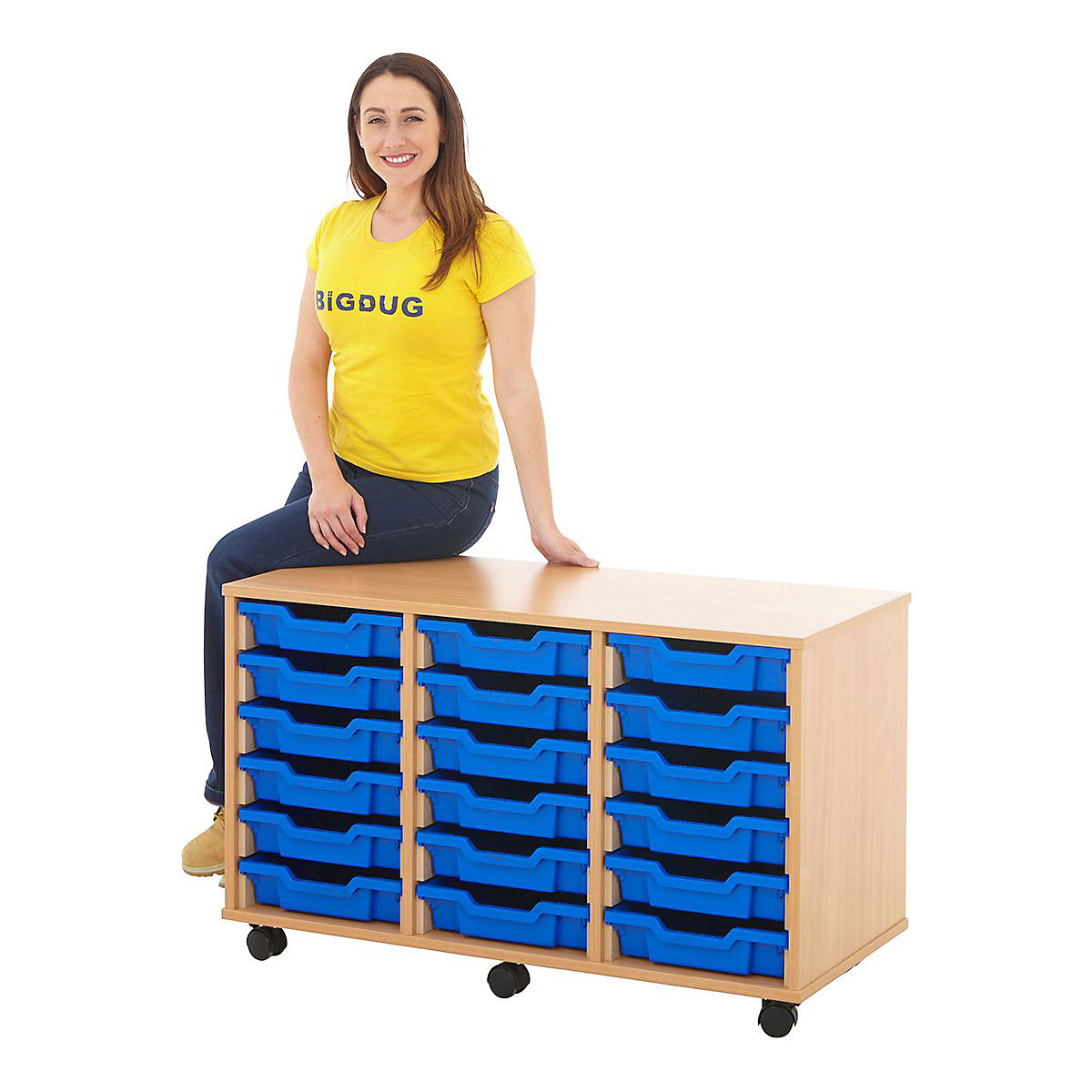 18 Single Tray Wooden Units