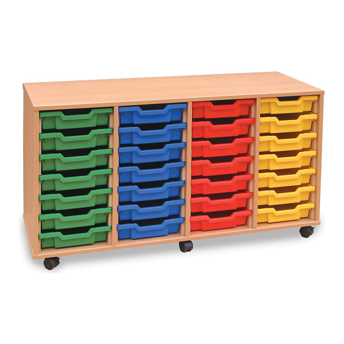 28 Single Tray Wooden Units