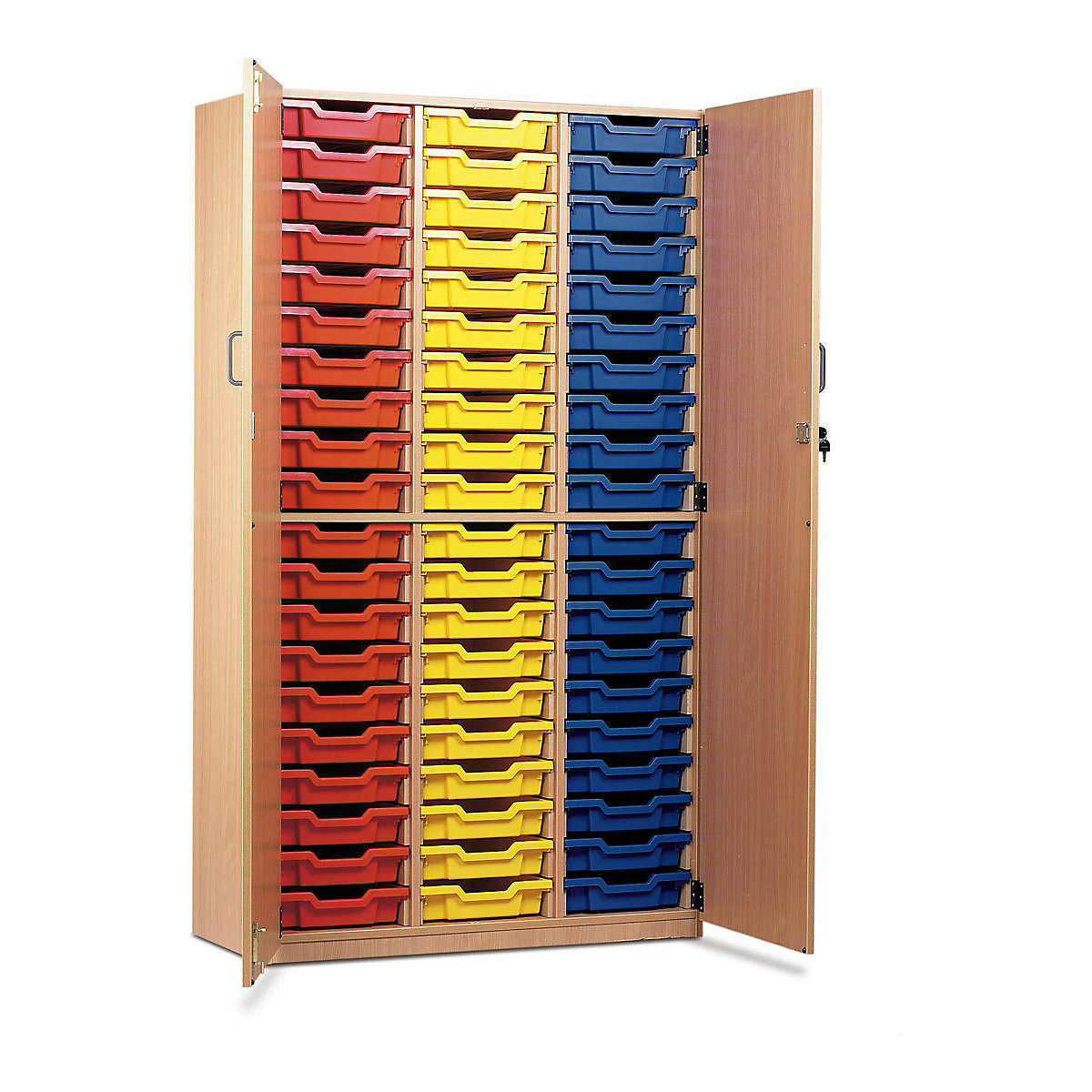 60 Single Tray Wooden Units With Full Lockable Doors