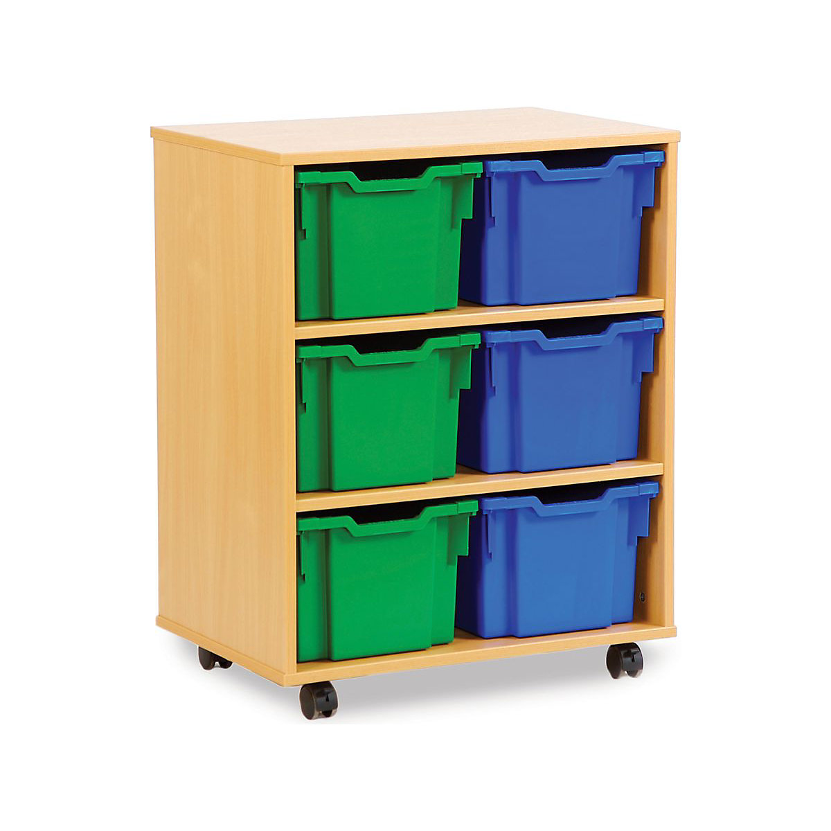 6 Extra Double Tray Wooden Units