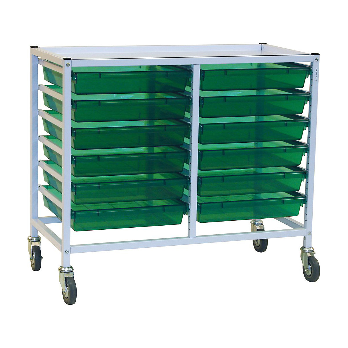 Classic Double Column Trolleys With 12 Trays