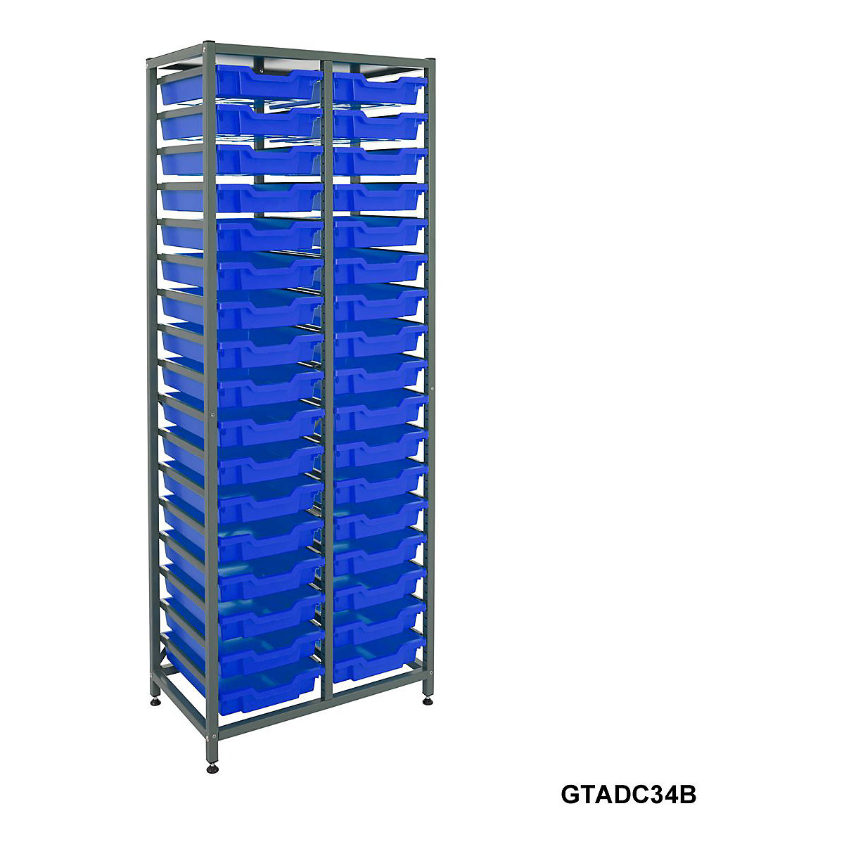 Gratnells Double Column Storage Units With 34 Shallow Trays