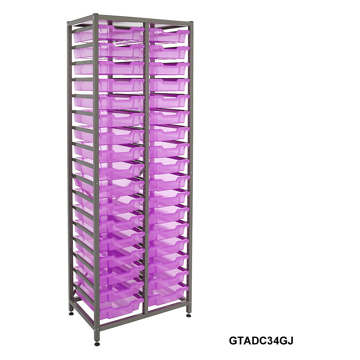 Gratnells Double Column Storage Units With 34 Shallow Trays (Product illustration 8)-7