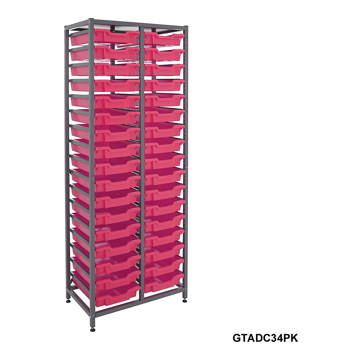 Gratnells Double Column Storage Units With 34 Shallow Trays (Product illustration 11)-10