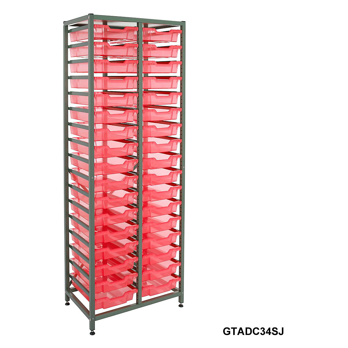 Gratnells Double Column Storage Units With 34 Shallow Trays (Product illustration 13)-12