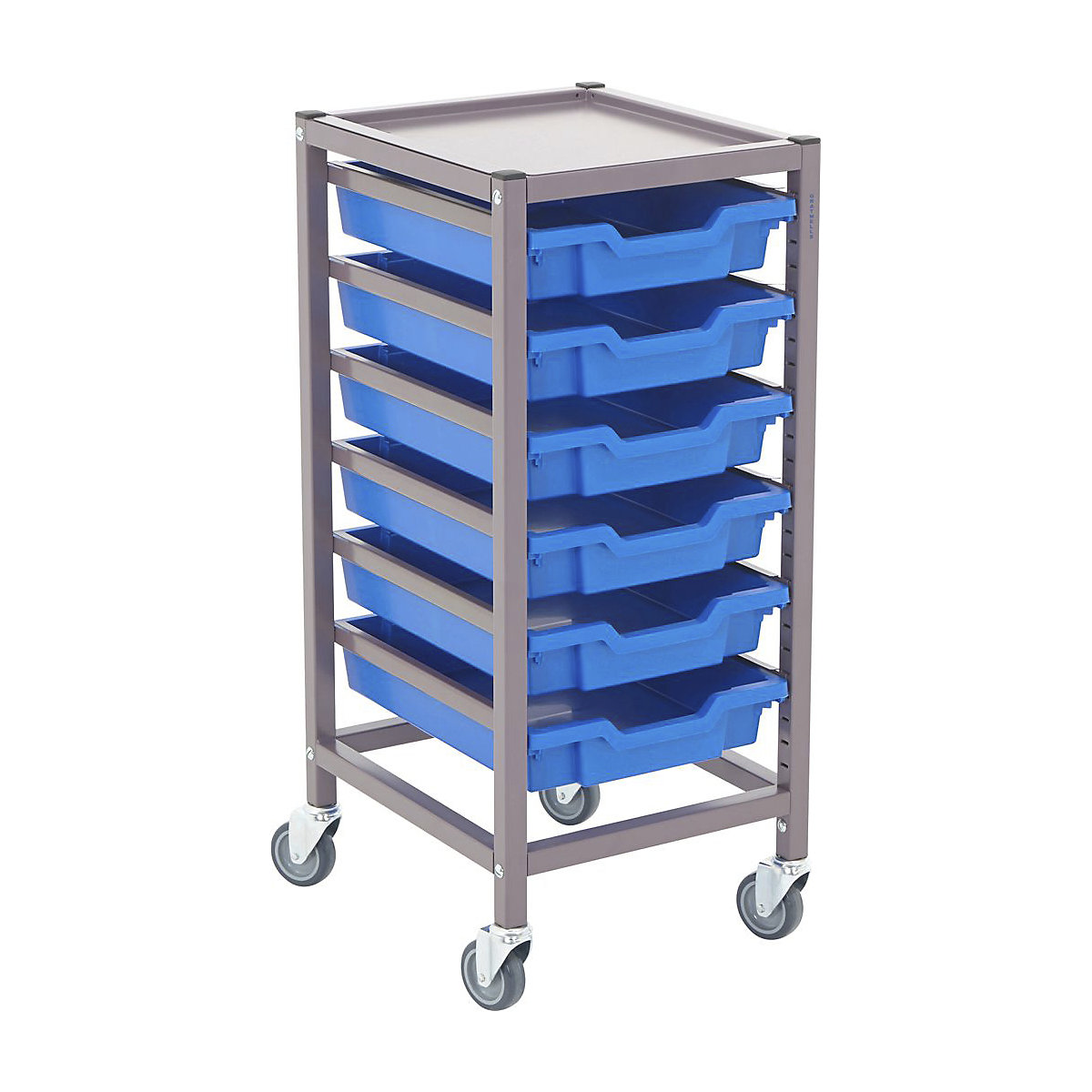 Gratnells Single Column Trolleys with 6 Shallow Trays