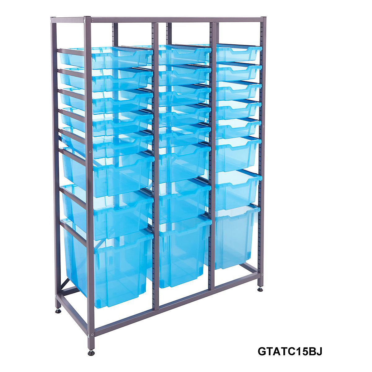Gratnells Triple Column Storage Units With 15 Shallow 6 Deep & 3 Jumbo Trays (Product illustration 5)-4