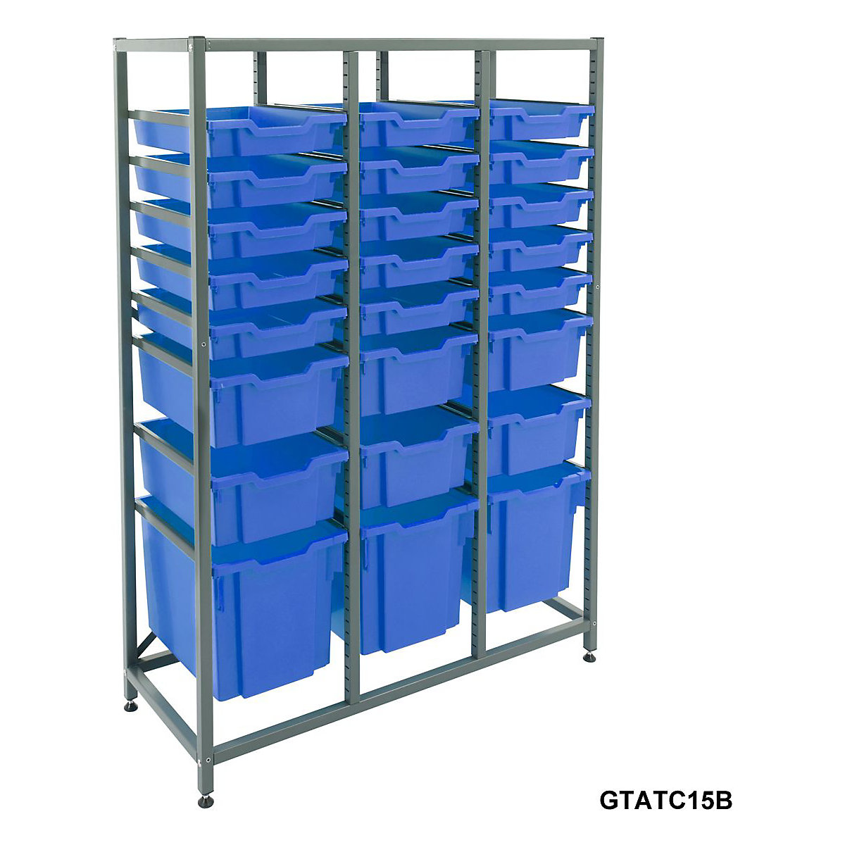 Gratnells Triple Column Storage Units With 15 Shallow 6 Deep & 3 Jumbo Trays
