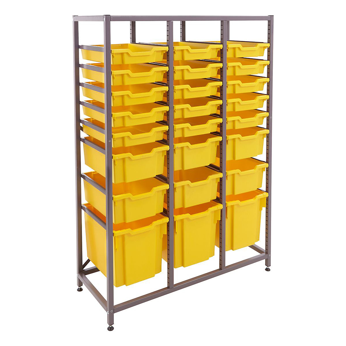 Gratnells Triple Column Storage Units With 15 Shallow 6 Deep & 3 Jumbo Trays