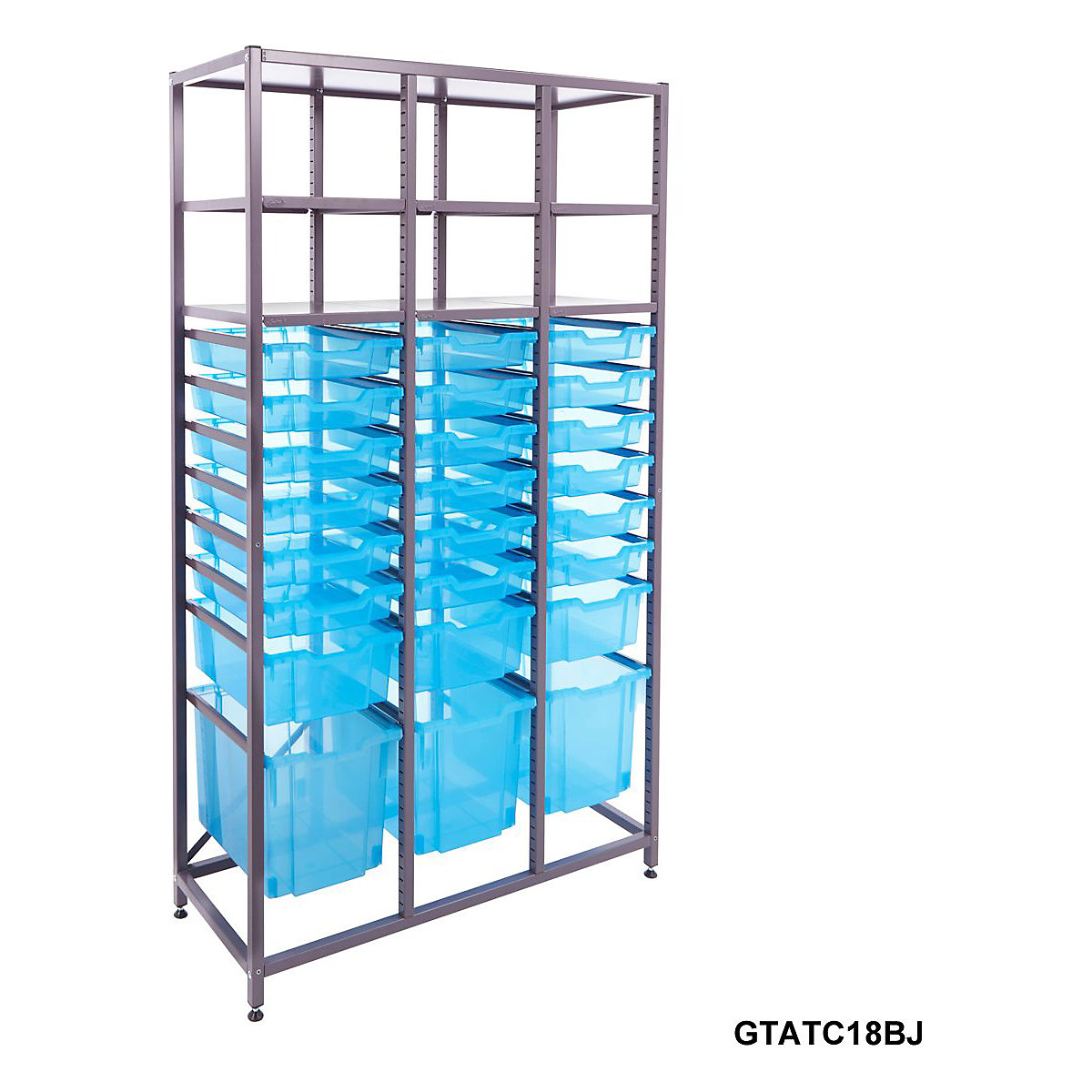 Gratnells Triple Column Storage Units With 18 Shallow 3 Deep & 3 Jumbo Trays (Product illustration 6)-5