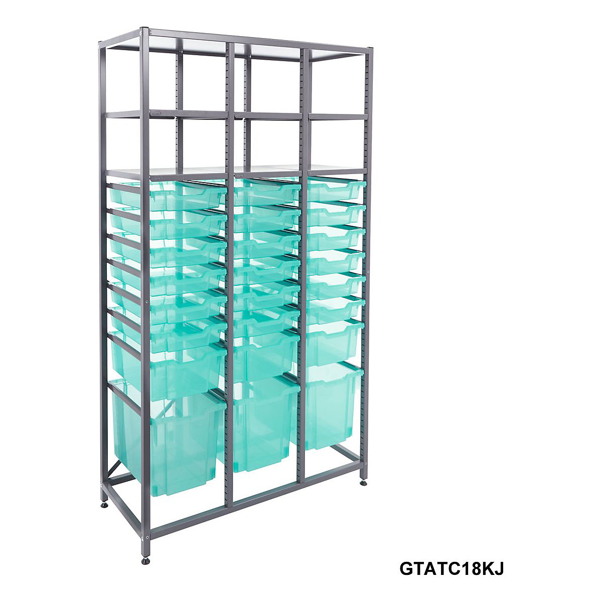 Gratnells Triple Column Storage Units With 18 Shallow 3 Deep & 3 Jumbo Trays (Product illustration 10)-9