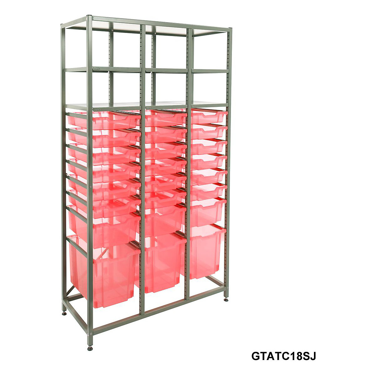 Gratnells Triple Column Storage Units With 18 Shallow 3 Deep & 3 Jumbo Trays (Product illustration 14)-13